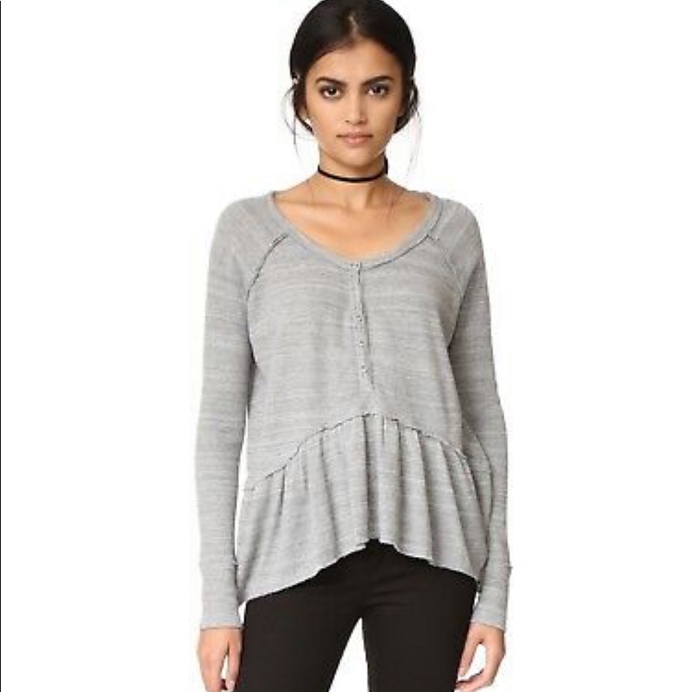 We The Free Coastline Henley in Gray -Sz S